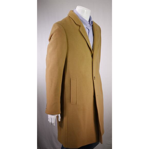Michael Kors Camel Brown Wool Cashmere 3/4 Length Overcoat Coat 42L - Picture 5 of 9